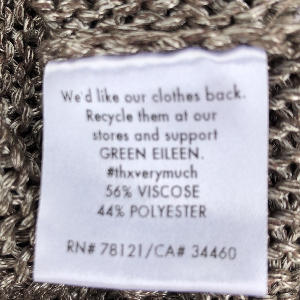 Eileen Fisher “chain mail” metallic knit top - Picture 5 of 6